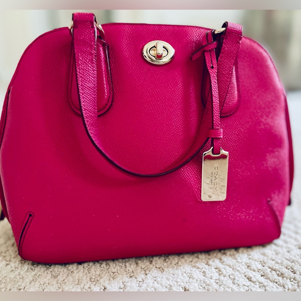 Coach Prince Street Mini Dome Satchel -Fuchsia- 34940 - Picture 3 of 17